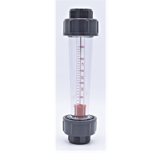 Rotameter (flowmeter) Plastic - Glued Joint | 0.25~2.5 m3/h, female thread BSP 3/4"