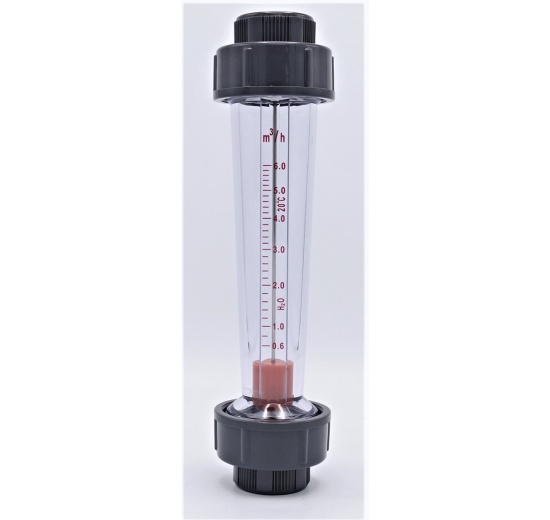 Rotameter (flowmeter) Plastic - Glued Joint | 0.6~6 m3/h, female thread 1" BSP