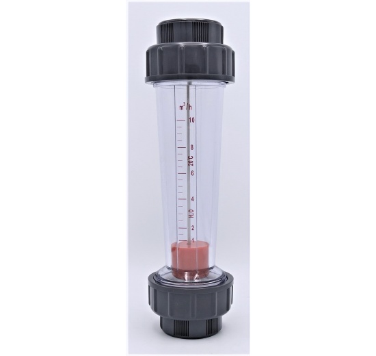 Rotameter (flowmeter) Plastic - Glued Joint 1~10 m3/h, female thread 1 1/2"