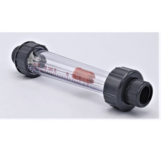 Rotameter (flowmeter) Plastic -  inner thread BSP 1/2" | 0.005~0.05 m3/h, female thread BSP 1/2"