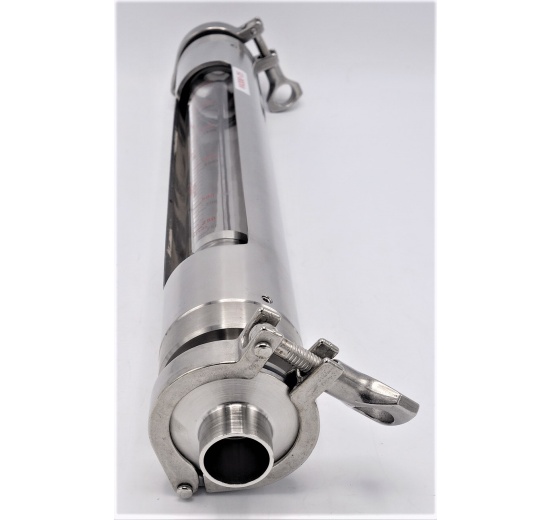 Rotameter (flowmeter) - Stainless steel, CLAMP DN25, 250~2500 liters / hour