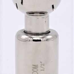 Rotary cleaning ball, threaded, stainless steel, for cleaning of tanks and containers in beverage production