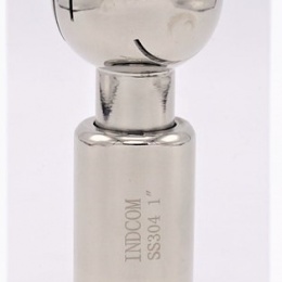 Rotary cleaning ball, welded, on split pin, stainless steel, for cleaning of containers and tanks in beverage production