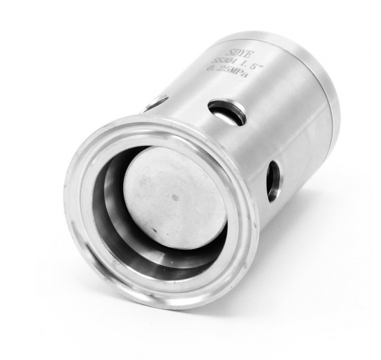 Safety valve 0-2,5 bar_CLAMP connection 50.5 mm, stainless steel