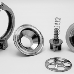 Sanitary stainless steel check valve, welded type S-S