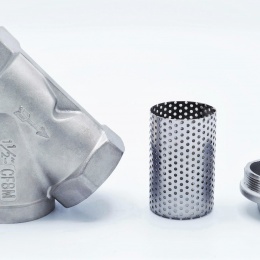 šikmý nerezový Y filtr s jemným sítkem, závitový 1 1/2”