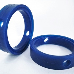 silikonové těsnění VMQ k nerezovým klapkám, barva modrá