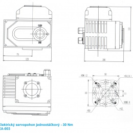 Single-turn electric actuator - dimensions