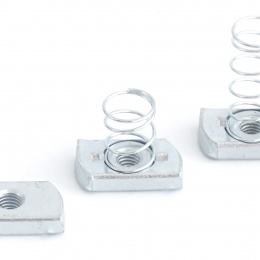 Sliding nut M8 galvanized with spring | long spring (profile 41x41)