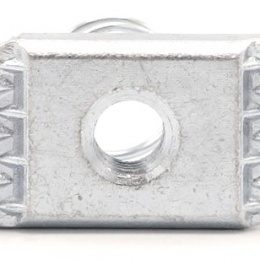 Sliding nut M8 galvanized with spring | short spring (profile 41x25)