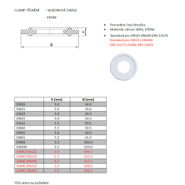 spare clamp silicone gasket