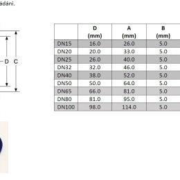 Spare gasket for Union Male for | Y filter DN40/ silicone, DN65