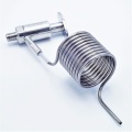 spiral to calm down the beverage sample + stainless steel sampling valve