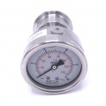 Stailess steel manometer (back connection), with a sanitary diaphrag-CLAMP DIN 32676, collar 50.5 mm