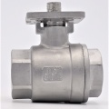 Stainless ball valve, 2- pieced with mounting plate for actuator | 1 1/2”