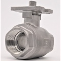 Stainless ball valve, 2- pieced with mounting plate for actuator | 1 1/2”