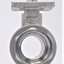 Stainless ball valve, 2- pieced with mounting plate for actuator | 1 1/2”