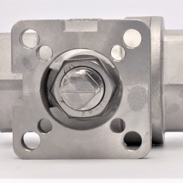 Stainless ball valve, 2- pieced with mounting plate for actuator | 1 1/2”