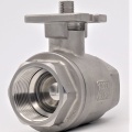 Stainless ball valve, 2- pieced with mounting plate for actuator | 1 1/4"