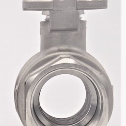Stainless ball valve, 2- pieced with mounting plate for actuator | 1 1/4"
