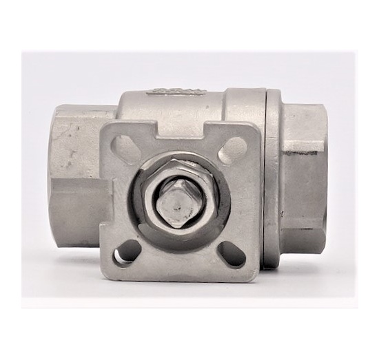 Stainless ball valve, 2- pieced with mounting plate for actuator | 1 1/4"