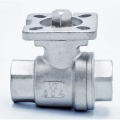 Stainless ball valve, 2- pieced with mounting plate for actuator | 1/2”