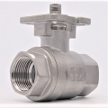 Stainless ball valve, 2- pieced with mounting plate for actuator | 1”