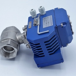 Stainless ball valve, 2- pieced with mounting plate for actuator