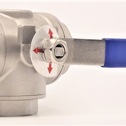 Stainless ball valve, three- way, threaded | 1 1/4”