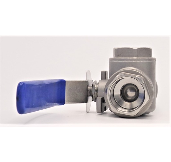 Stainless ball valve, three- way, threaded | 1 1/4”