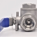 Stainless ball valve, three- way, threaded | 3/4”