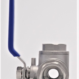 Stainless ball valve, three- way, threaded | 3/4”