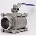 Stainless steel ball valve with full bore, three- pieced, welded |2 1/2"
