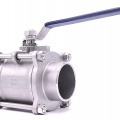 Stainless steel ball valve with full bore, three- pieced, welded | 3"
