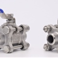 Stainless steel ball valve with full bore, three pieced, welded DN15 (22x4mm)
