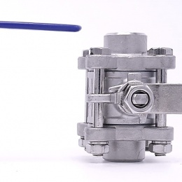 Stainless steel ball valve with full bore, three pieced, welded | DN20 (27x4mm)