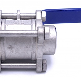 Stainless steel ball valve with full bore, three- pieced, welded DN25 (35x4mm)