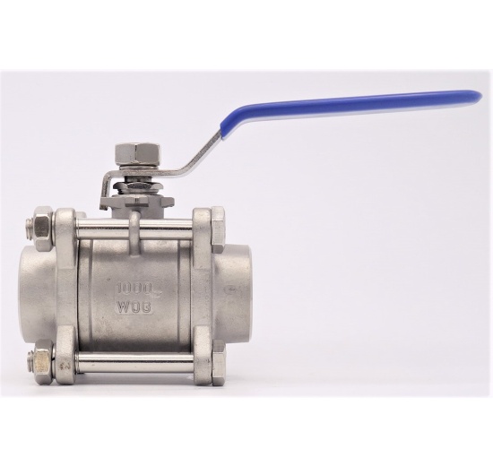 Stainless steel ball valve with full bore, three- pieced, welded | DN32 (41x4mm)