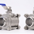 Stainless steel ball valve with full bore, three- pieced, welded | DN40 (49x4mm)