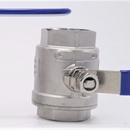 Stainless steel ball valve with full bore, two- piece 1 1/2”