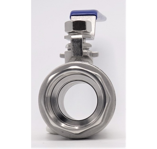 Stainless steel ball valve with full bore, two- piece | 1 1/4"