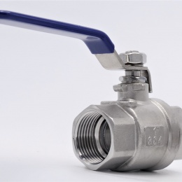 Stainless steel ball valve with full bore, two- piece 1”
