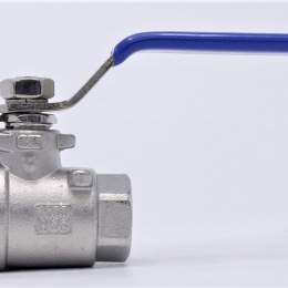 Stainless steel ball valve with full bore, two- piece | 3/8”