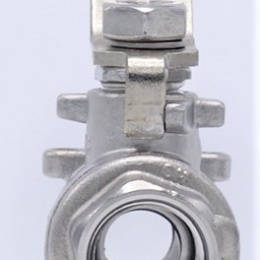 Stainless steel ball valve with full bore, two- piece | 3/8”