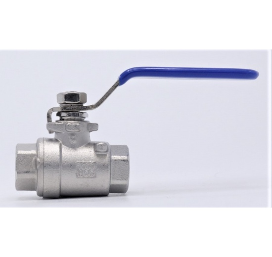 Stainless steel ball valve with full bore, two- piece | 3/8”