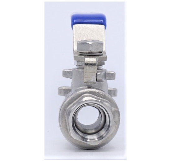Stainless steel ball valve with full bore, two- piece | 3/8”