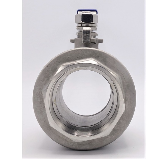 Stainless steel ball valve with full bore, two- piece | 3”