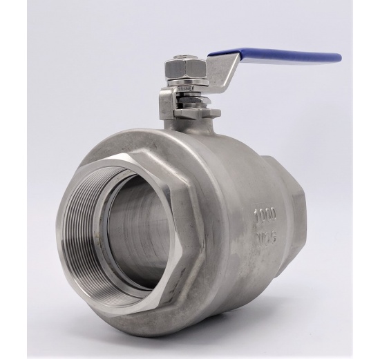 Stainless steel ball valve with full bore, two- piece 4”