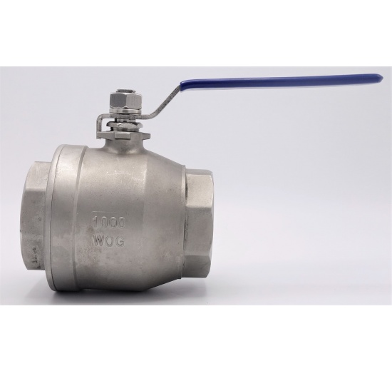 Stainless steel ball valve with full bore, two- piece 4”