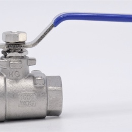 Stainless steel ball valve with full bore, two- piece, threaded,  1/4”